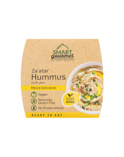 SMART GOURMET HUMMUS ZAATAR CONTAINER (225GMS)