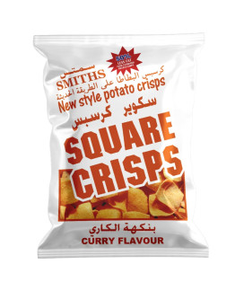 SMITHS SQ. CRSIPS CURRY BAGS (25X20GMS)