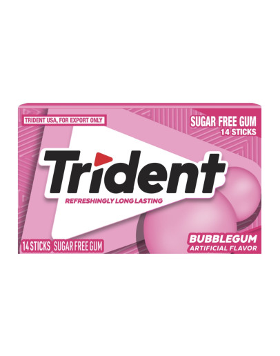 TRIDENT BUBBLE GUM 14P (26.6GMS)