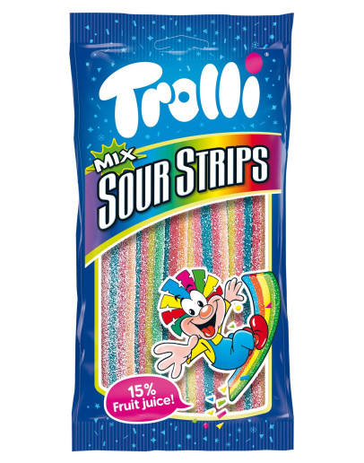 TROLLI SOUR STRIPS MIX (85GMS)
