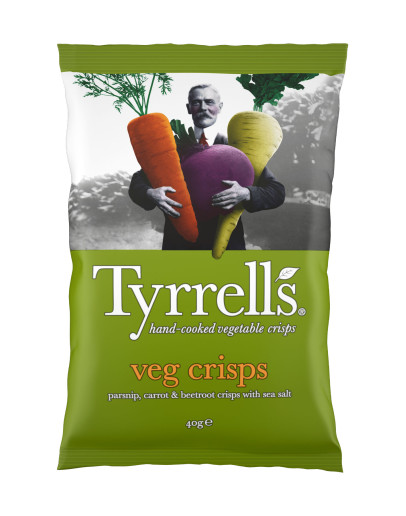 TYRRELLS VEG CRISPS WITH SEA SALT (125GMS)