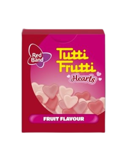 THE JELLY BEAN FACTORY RB TUTTI FRUTTI HEARTS (18GMS)