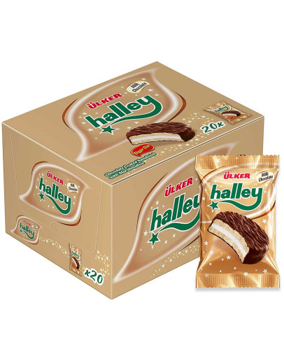 ULKER HALLEY SINGLE MILK CHOCO PIE BOX (20X26GMS)