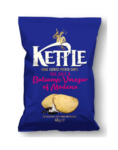 KETTLE CRISPS SEA SALT & BALSAMIC VINEGAR (40GMS)